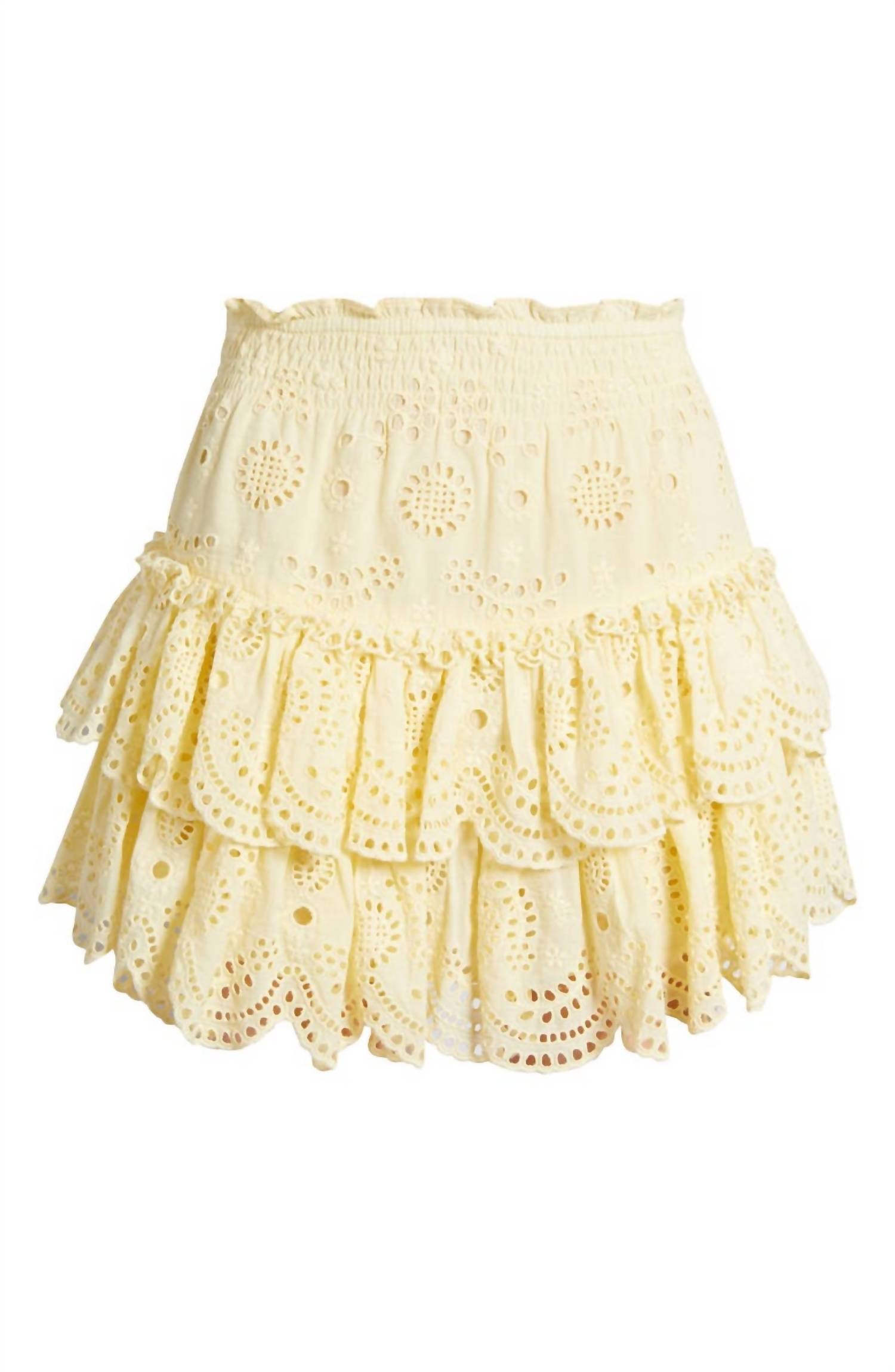 Loveshackfancy - Shailo Eyelet Lace Mini Skirt