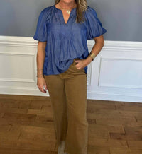 Glam - V-neck Balloon Sleeve