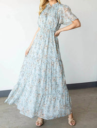 Cy Fashion - Vintage Floral Maxi Dress