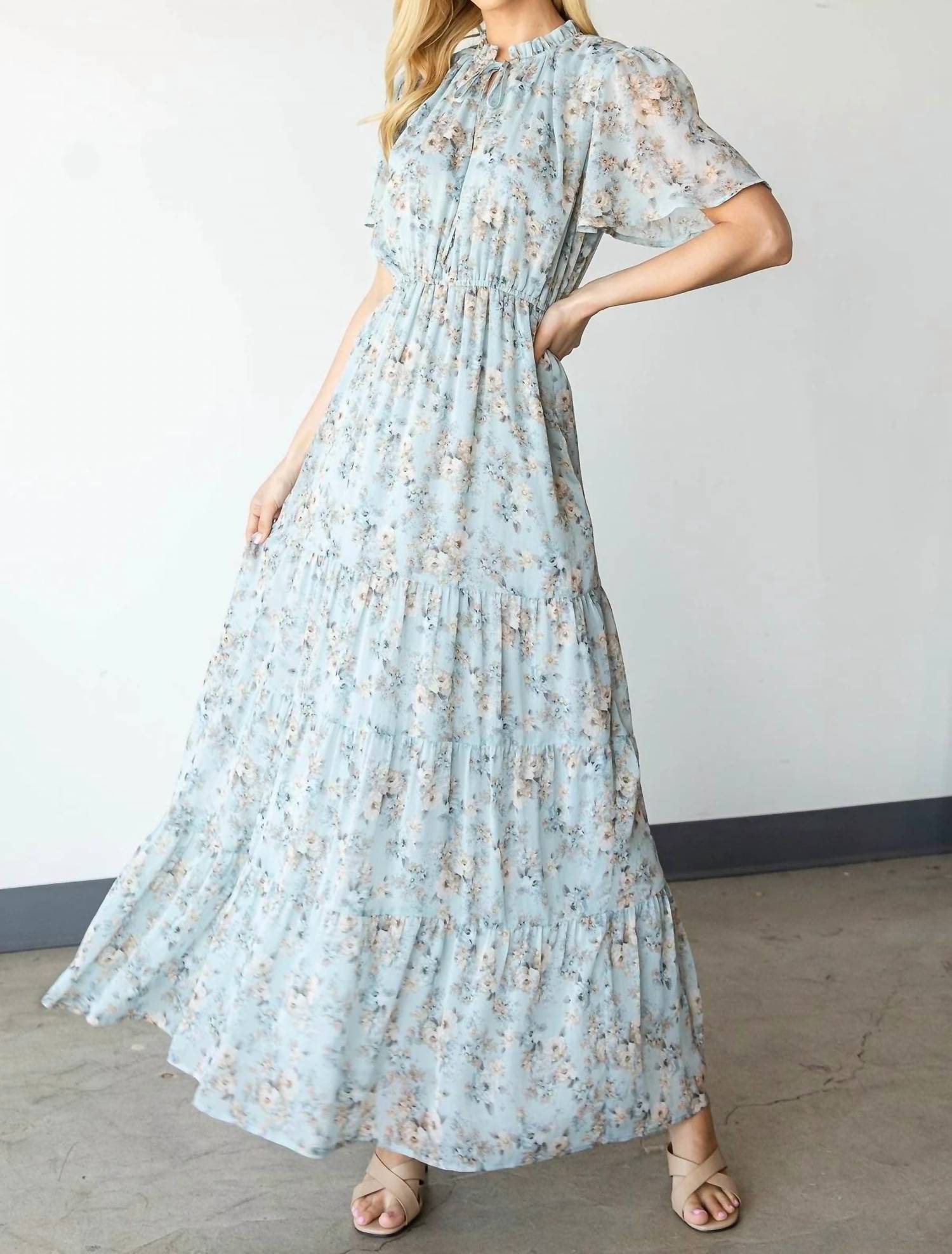 Cy Fashion - Vintage Floral Maxi Dress