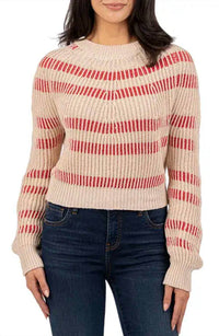 Kut From The Kloth - Reagen Stripe Crewneck Sweater