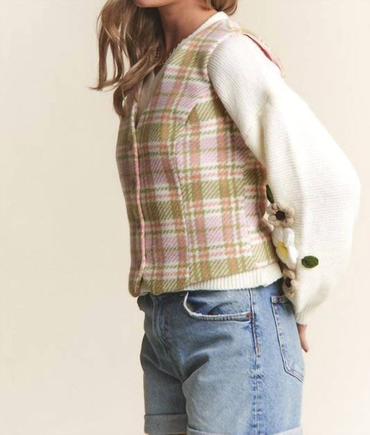 J.Nna - Button Up Plaid Vest