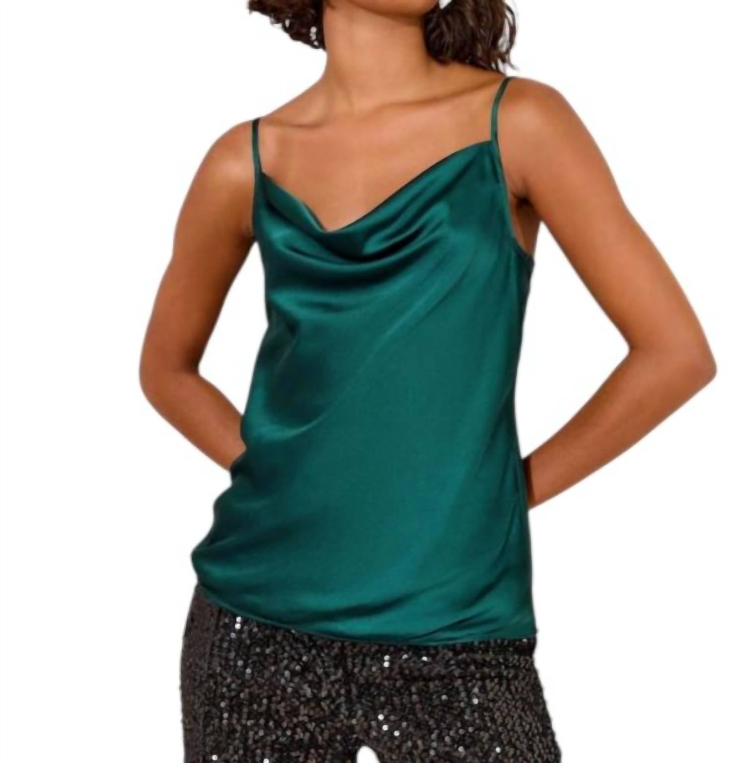 Karina Grimaldi Thea Top in emerald - women's shirt