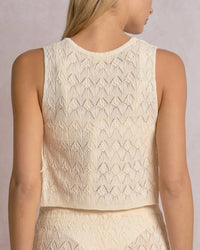 Elan - Crew Neck Tie Side Top