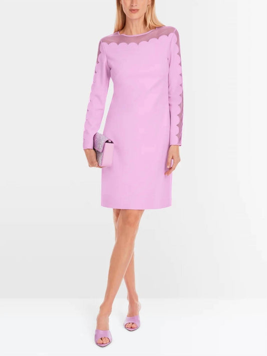 Marc Cain - Transparent opaque short sheath dress