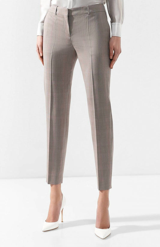 Hugo Boss - Tinufa Micro Stripe Crop Straight Leg Wool Pants