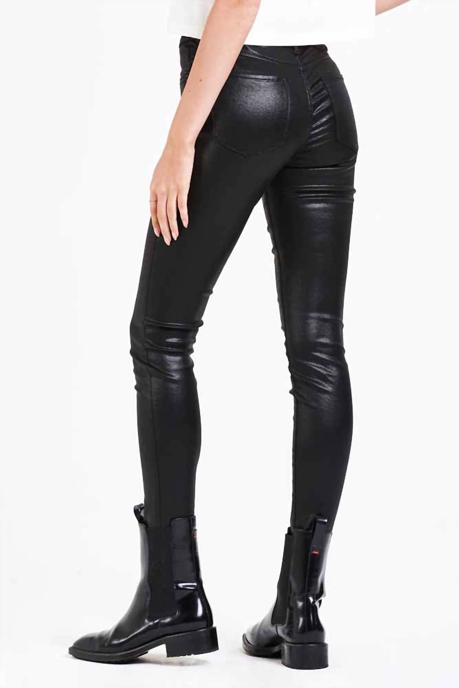 DEAR JOHN DENIM Gisele Skinny Leather Pants in black - women's jeans - detail view