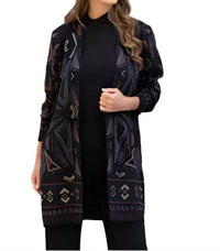 Frank Lyman - Open-Front Geometric Duster