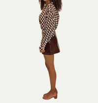 No. 6 Jess Skirt in bordeaux - women's skirt - detail view