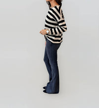 Malibu Road - Coastal Luxe Stripe Knit Sweater
