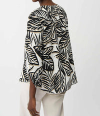Joseph Ribkoff - Georgette Tropical Print Boxy Top