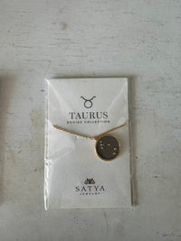 Satya Jewelry Unisex Taurus Zodiac Emerald Necklace in gold - women's jewelry - view 4