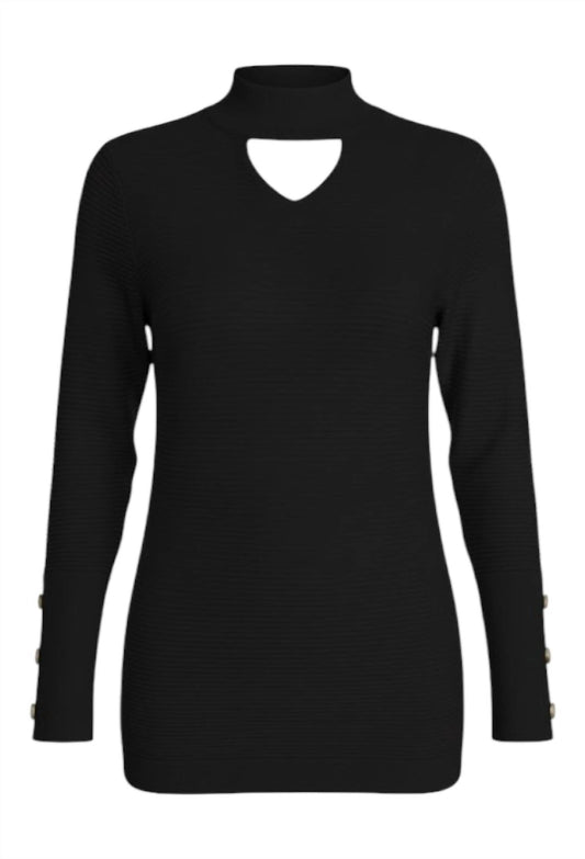 Ethyl - Sweater with Cut Out Neckline