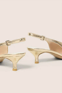 Dolce Vita Women's Alenna Slingback Kitten Heel in gold - women's heels - alternate view