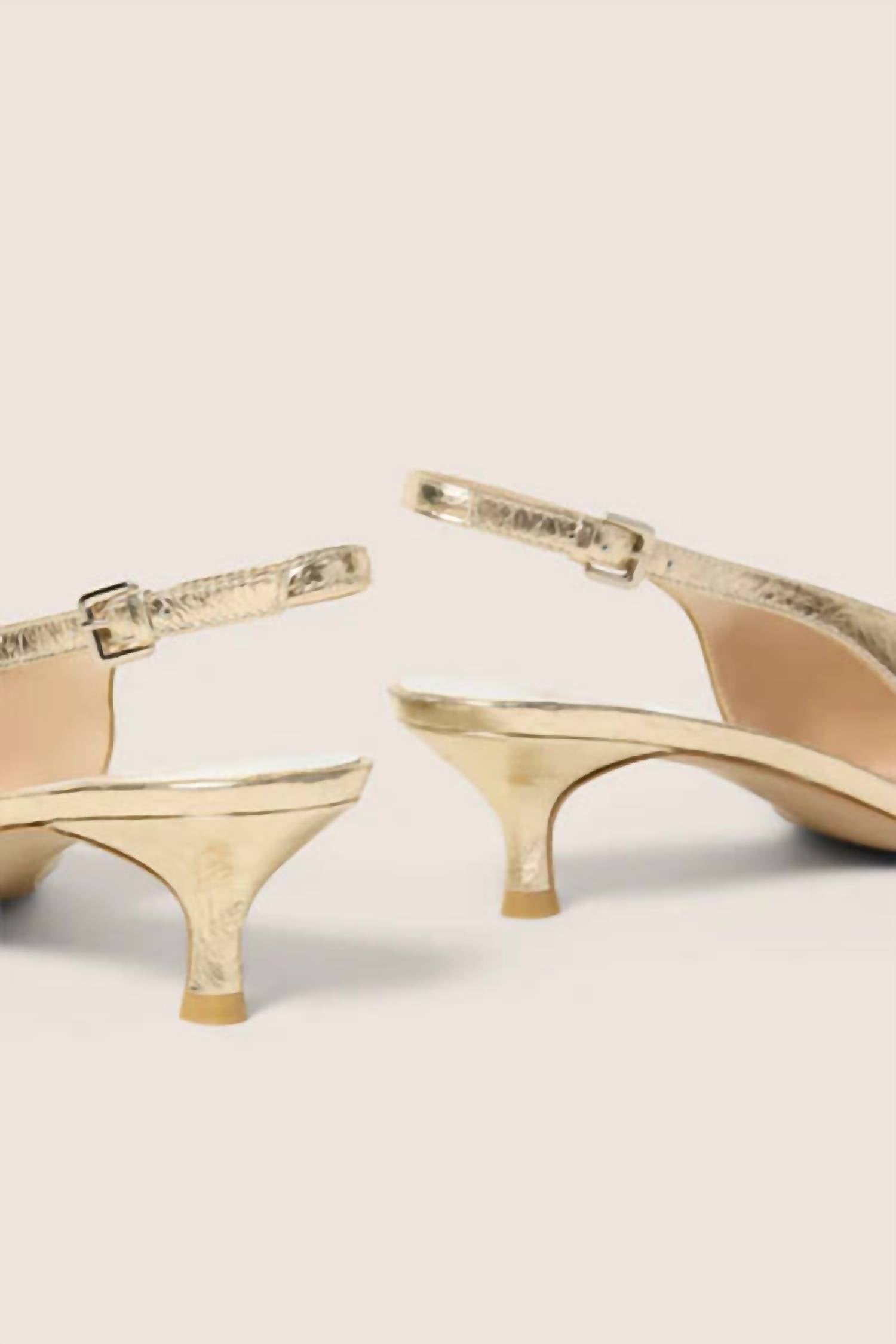Dolce Vita Women's Alenna Slingback Kitten Heel in gold - women's heels - alternate view