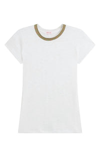 Goldie - Metallic Trimmed Short Sleeve Tee