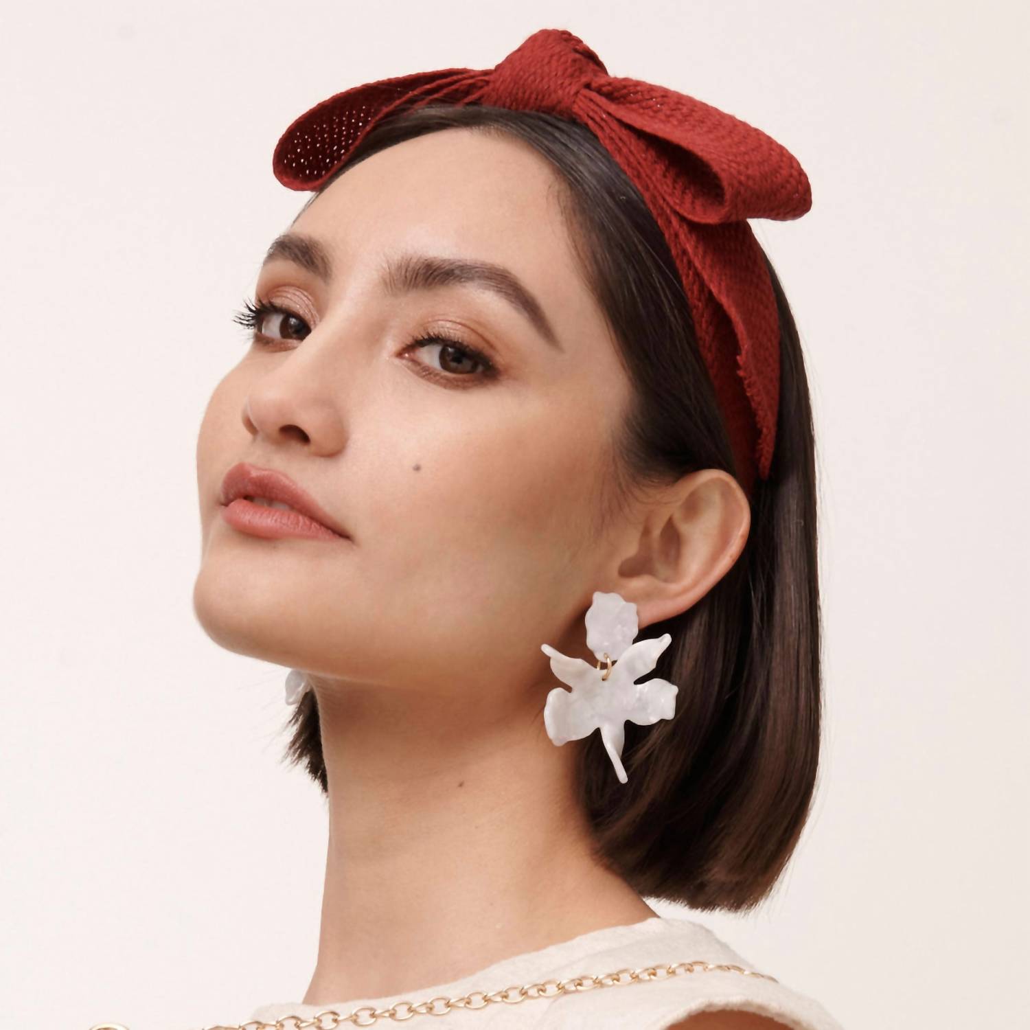 Lele Sadoughi - Women's Small Paper Lily Earrings