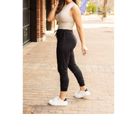 Julia Rose Reagan Jogger Pant in black - women's pants - detail view