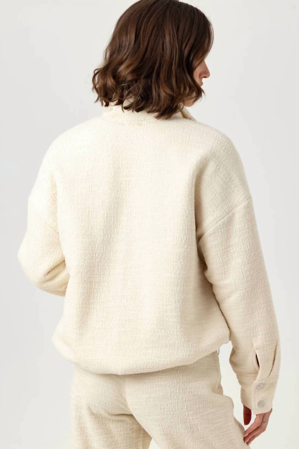 sundays Dreya Sherpa-lined Jacket in coconut milk - women's jacket - detail view