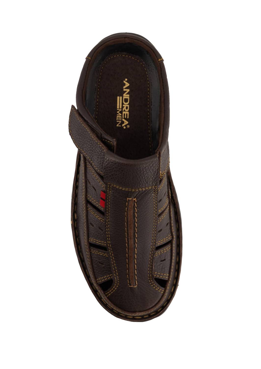 Andrea Men's Leather Clogs in dark brown - men's sandal - alternate view