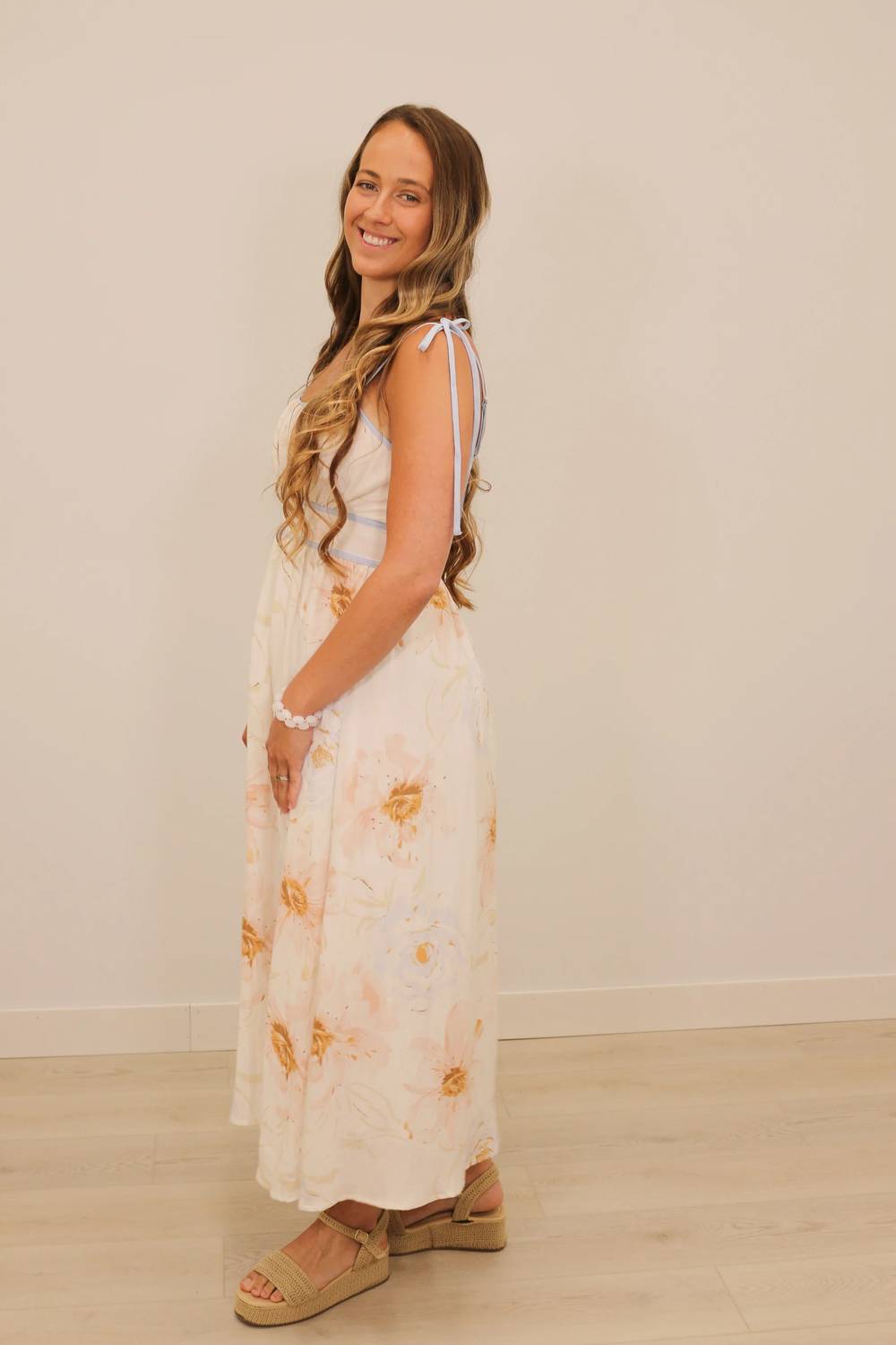 Blu Pepper - Caity Sleeveless Trim Midi Dress