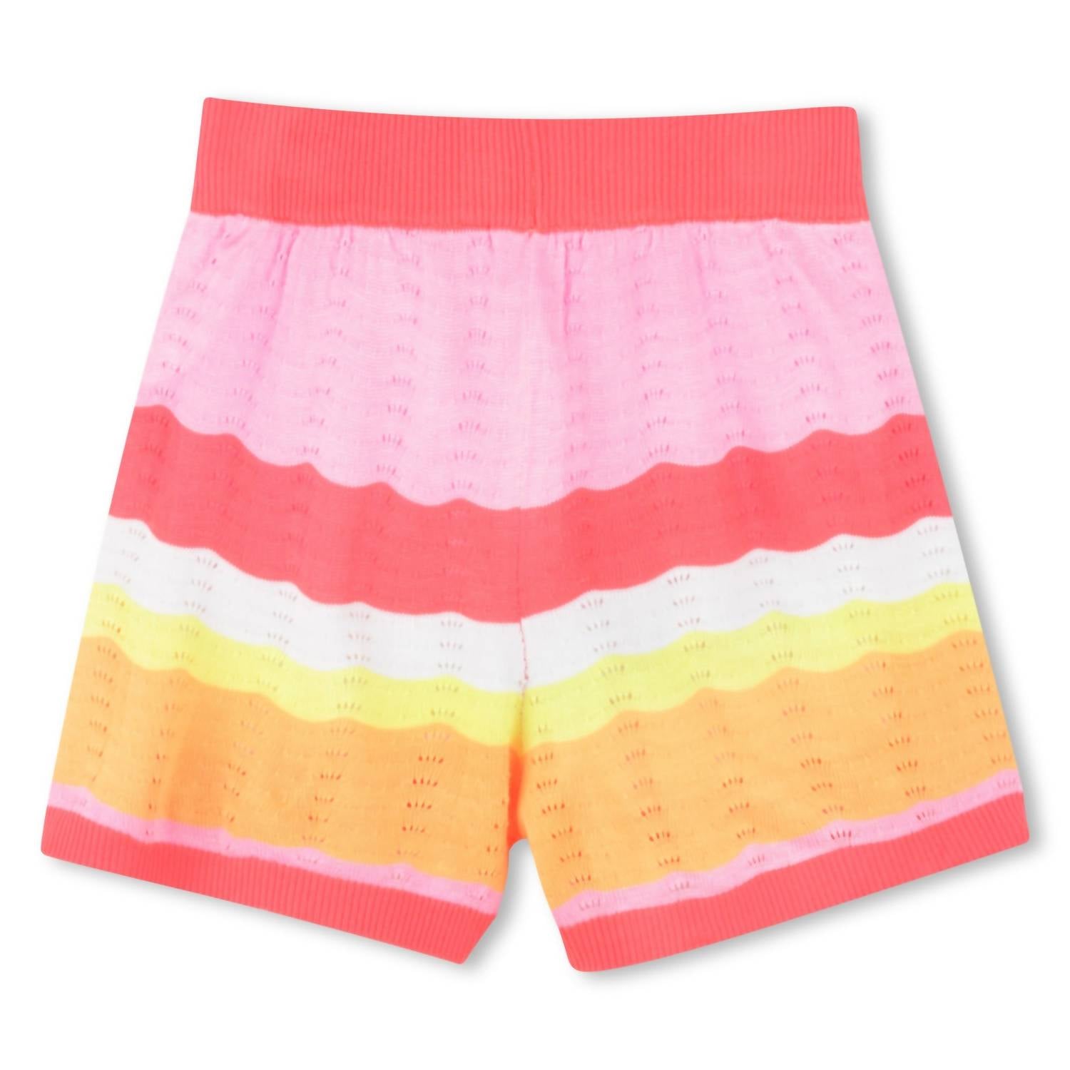 Billieblush Kids' Knit Striped Shorts in multicolor - kids' shorts - alternate view