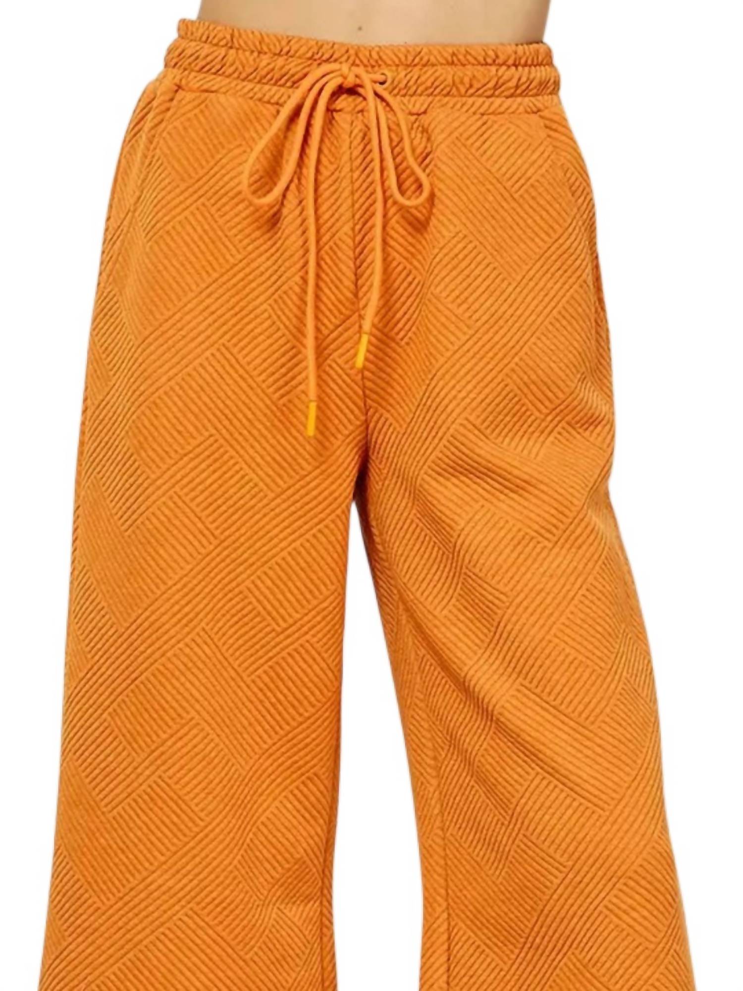 See And Be Seen - Textured Cropped Wide Pants
