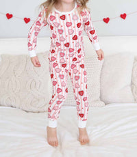 Caden Lane - Kid's Sweet Like Candy Two Piece Pajama Set