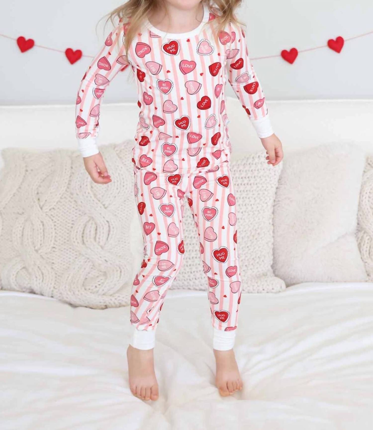 Caden Lane - Kid's Sweet Like Candy Two Piece Pajama Set