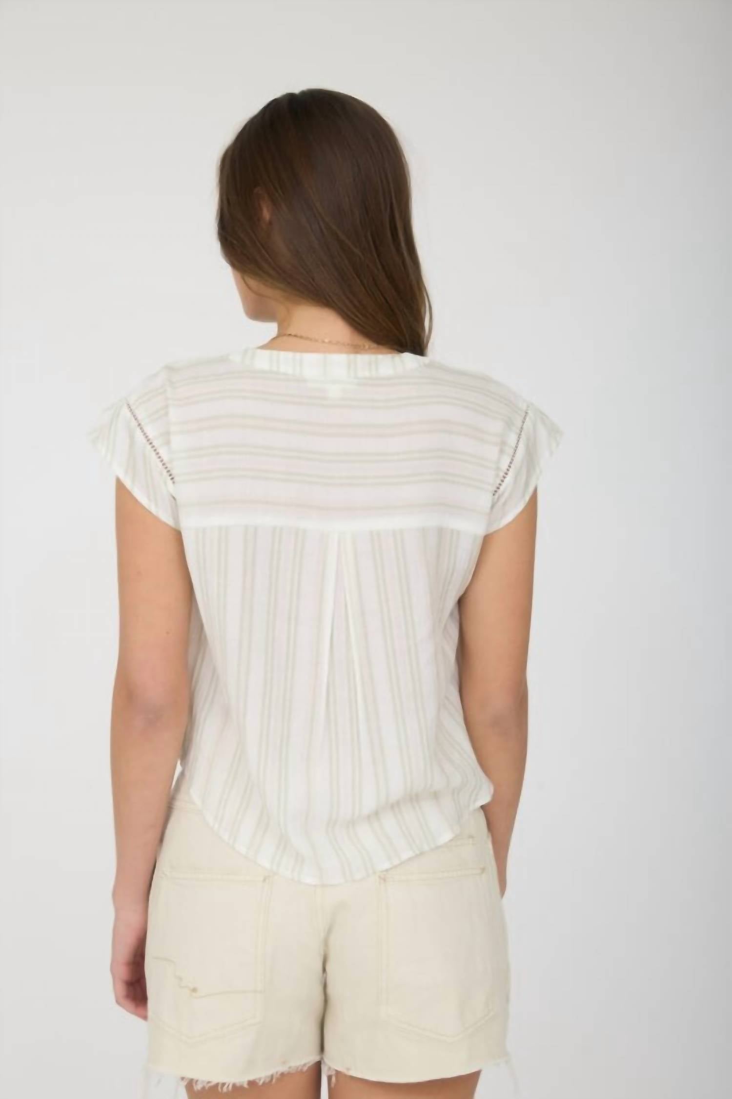 Blu Pepper - Women's Soft Horizon Stripe Top