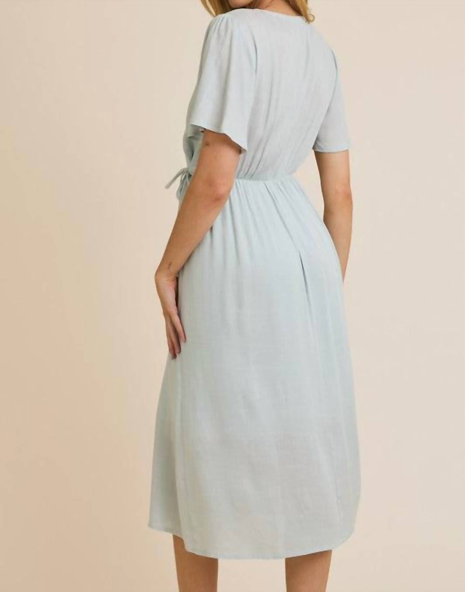 Gilli - Half Sleeve Faux Wrap Dress