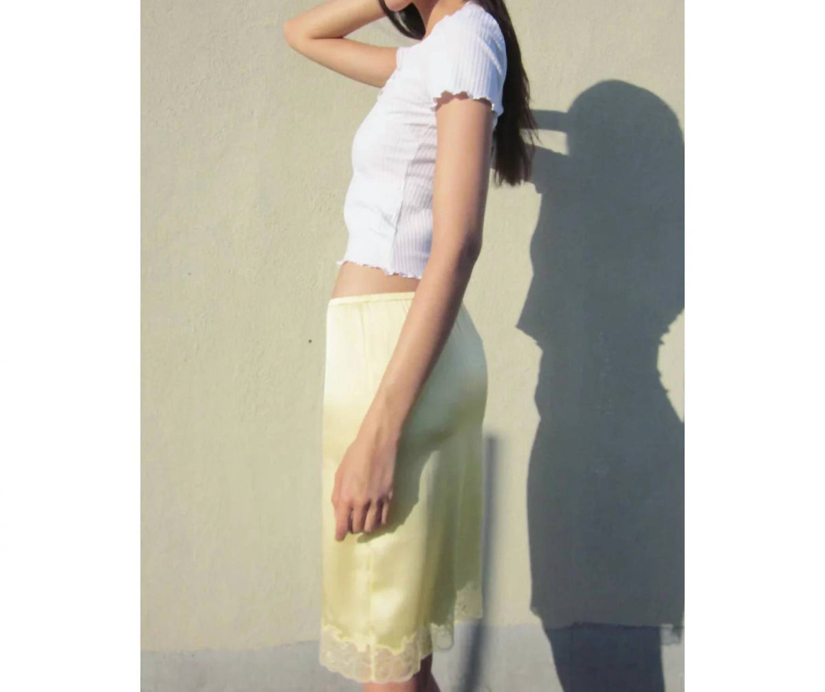 Only Hearts - Charmeuse Knee Length Slip Skirt