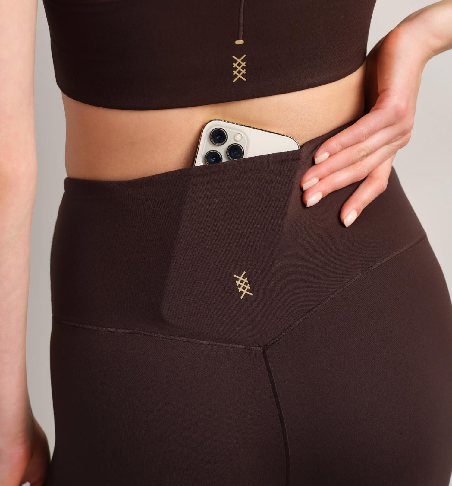 RHONE Revive 7/8 Waistband Legging in dark espresso - women's pants - alternate view