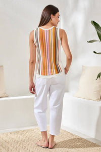 Tribal - Tindra Textured Crew Neck Knit Sweater Camisole