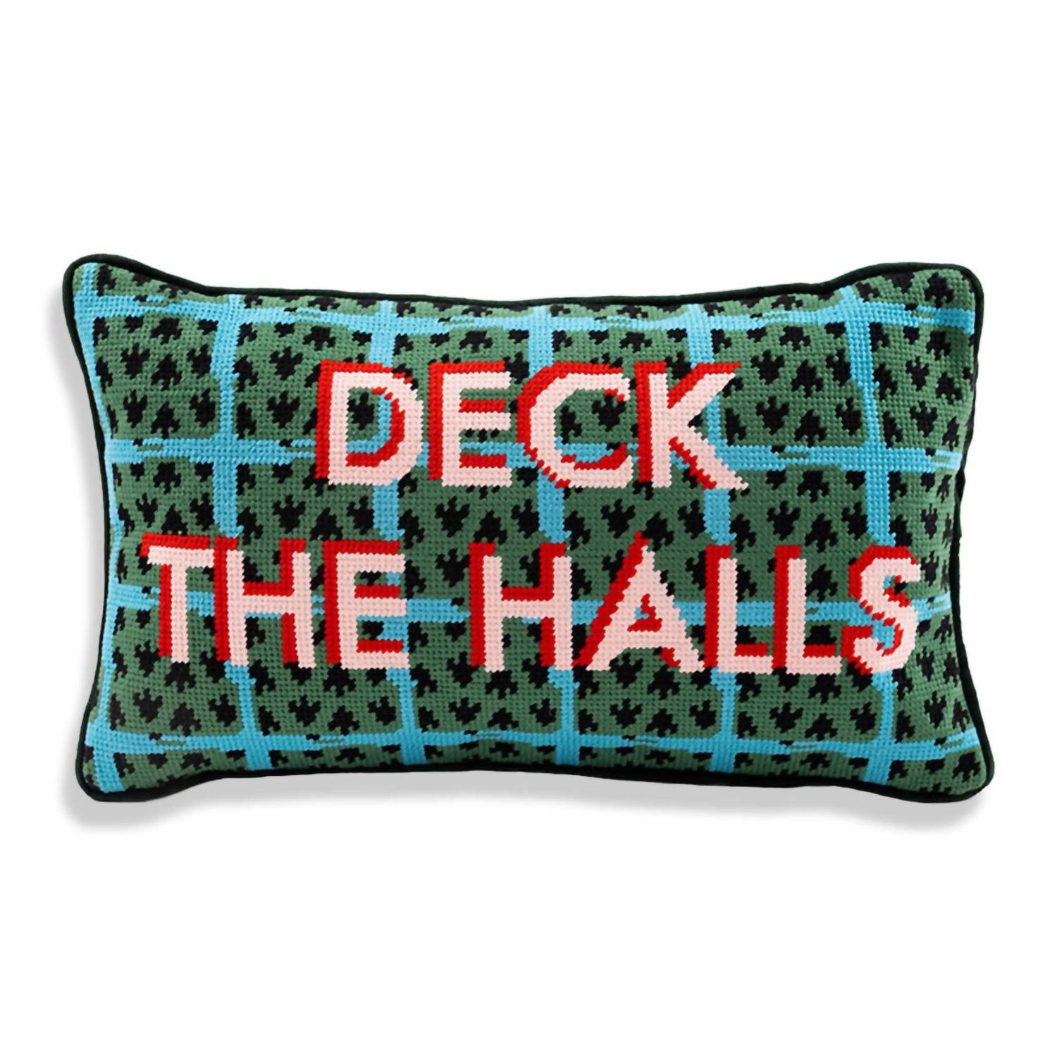 Furbish Studio - Deck the Halls Needlepoint Pillow