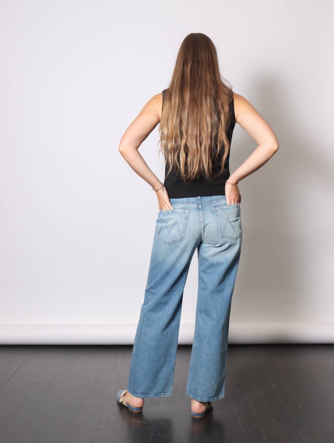 Mother - Lil Dodger Button Sneak Straight Jeans