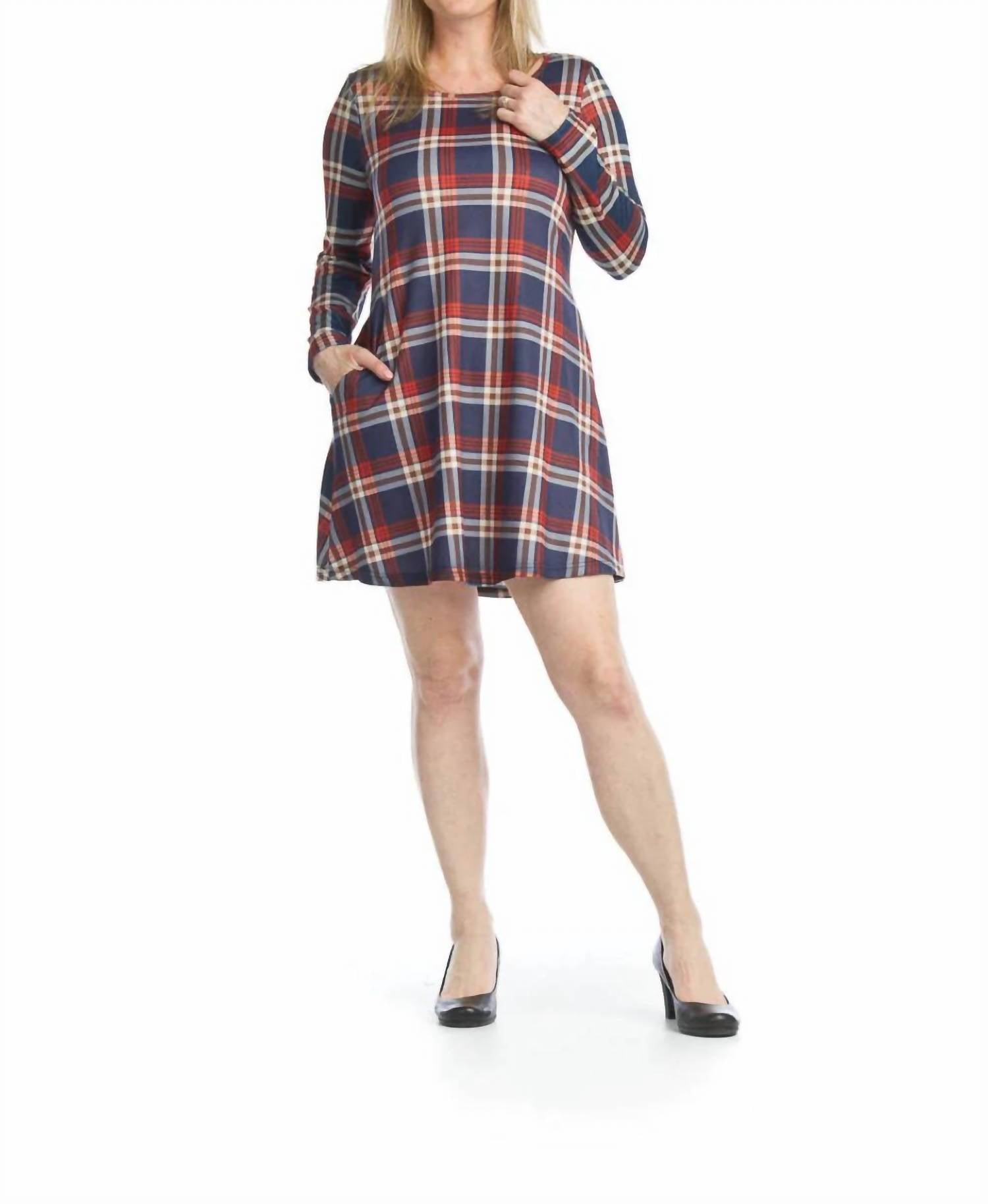 Papillon - A-line Sweater Dress With Pockets