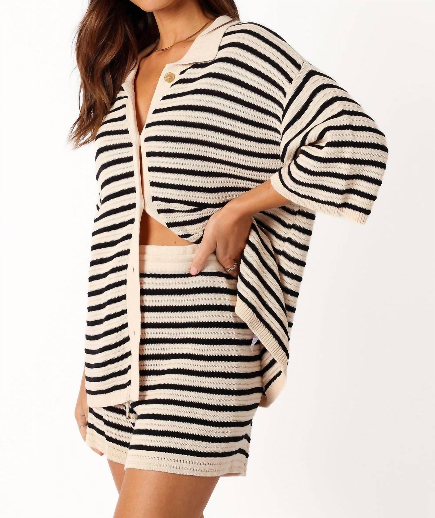 Runaway - Reggie Short Sleeve Sweater And Short Set