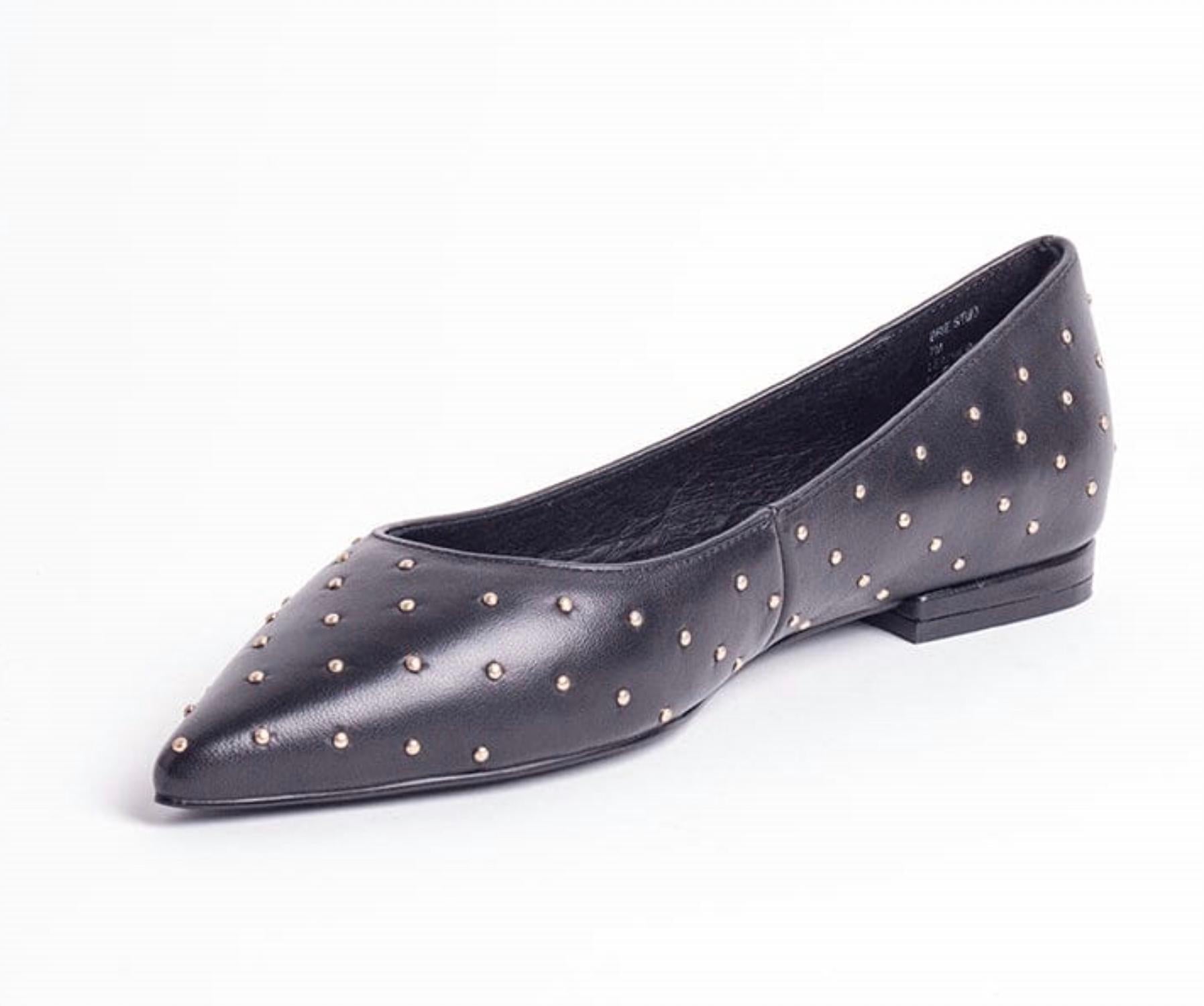 CECELIA NEW YORK Women's Brie Studded Flats in black - women's flats - alternate view