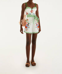 Farm Rio - Calm Breeze Beaded Straps Belted Romper