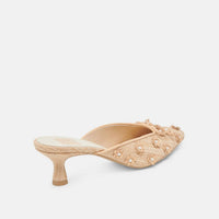 Dolce Vita Women's Camilo Slip On Pumps in natural raffia - women's heels - alternate view