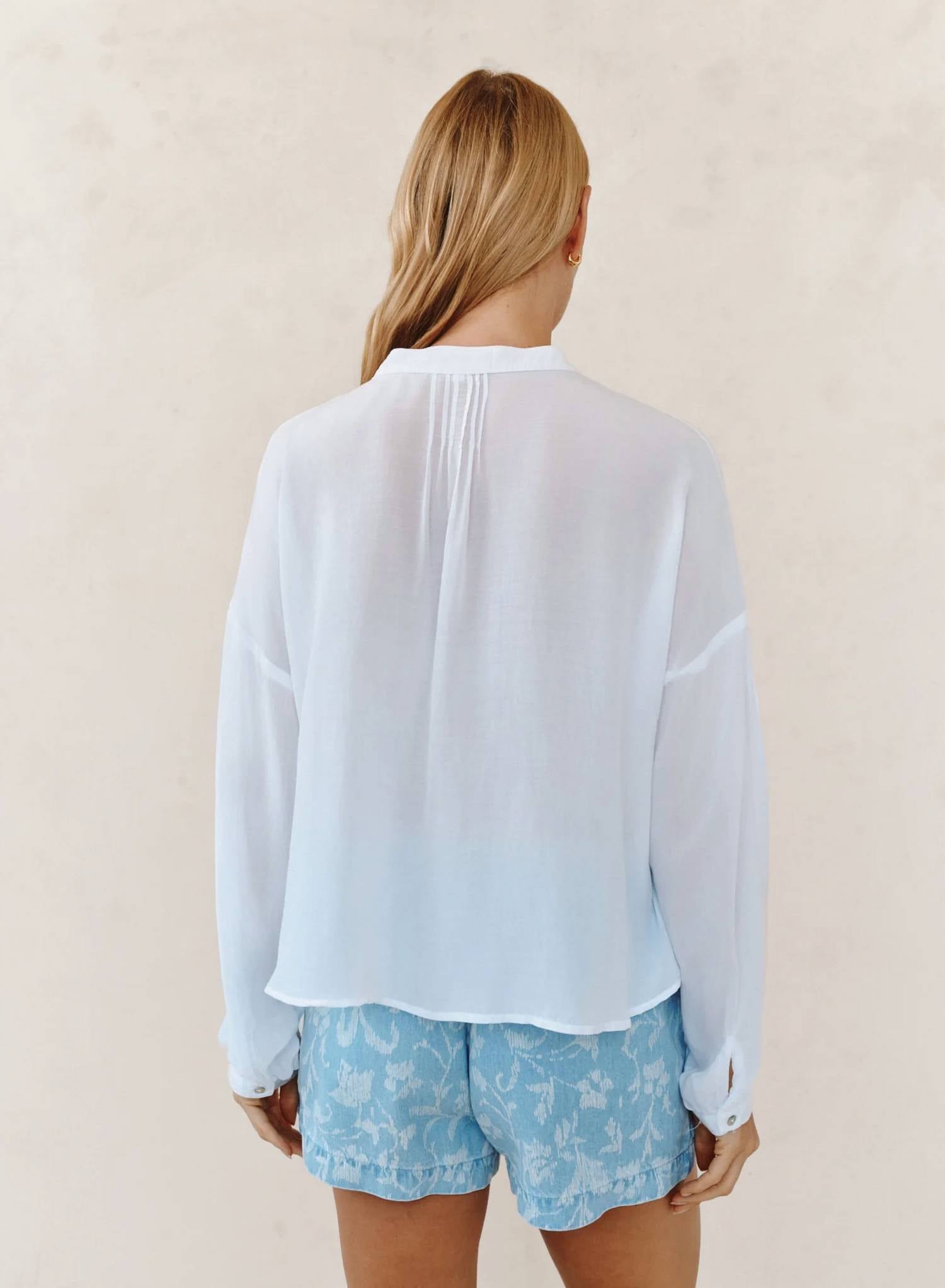Bella Dahl - Long Sleeve Drop Shoulder Pintuck Shirt