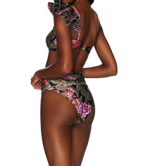 Beach Riot Rita Ruffle Sleeve Top in orchid - women's swimwear - detail view