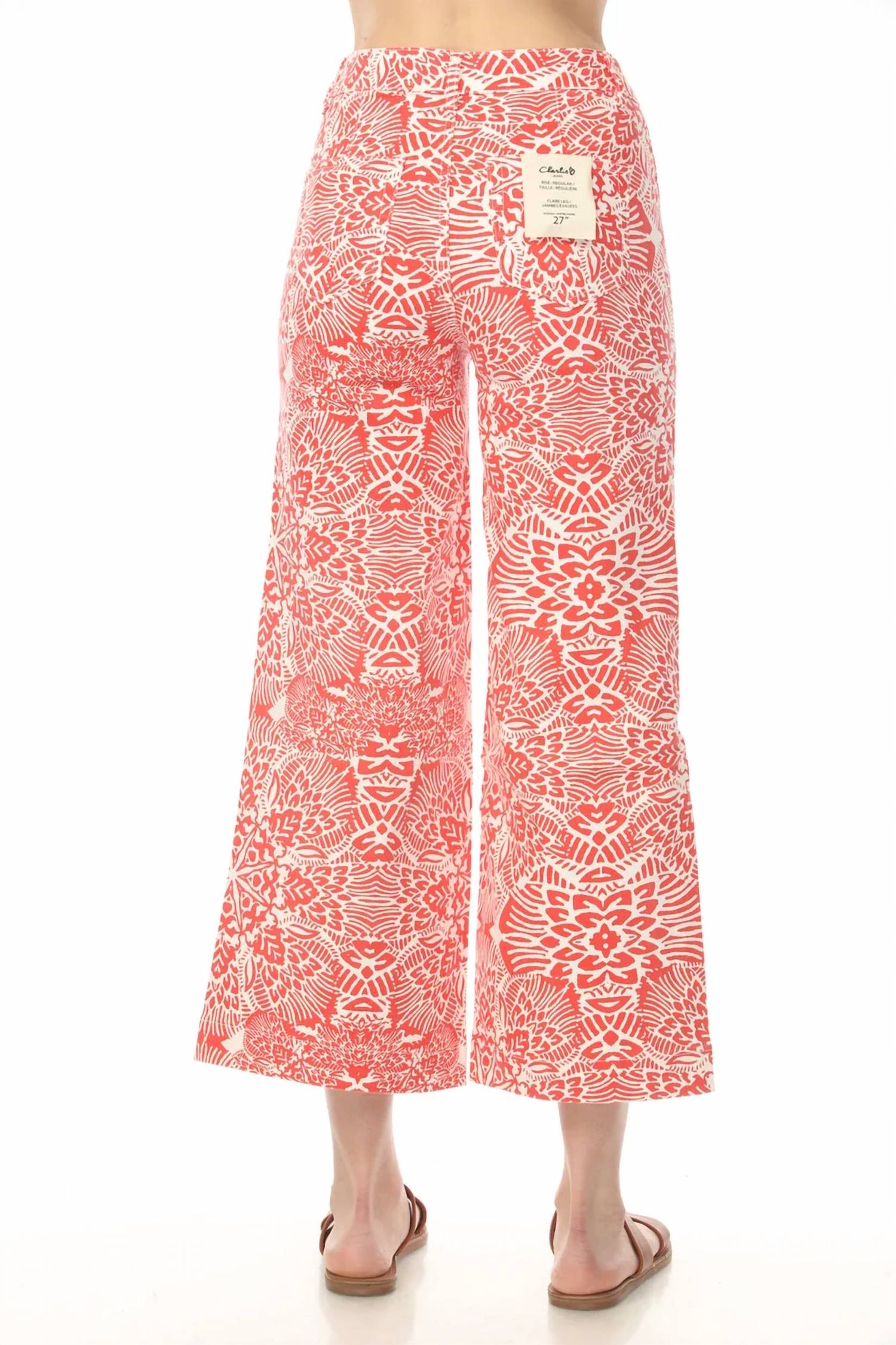 Charlie B - Cropped Flared Patch Pant