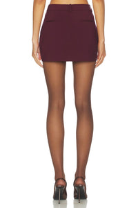 SER.O.YA Lillith Mini Skirt in pinot - women's skirt - detail view