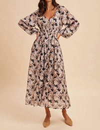 In-Loom - Smocked Button Down Maxi Dress