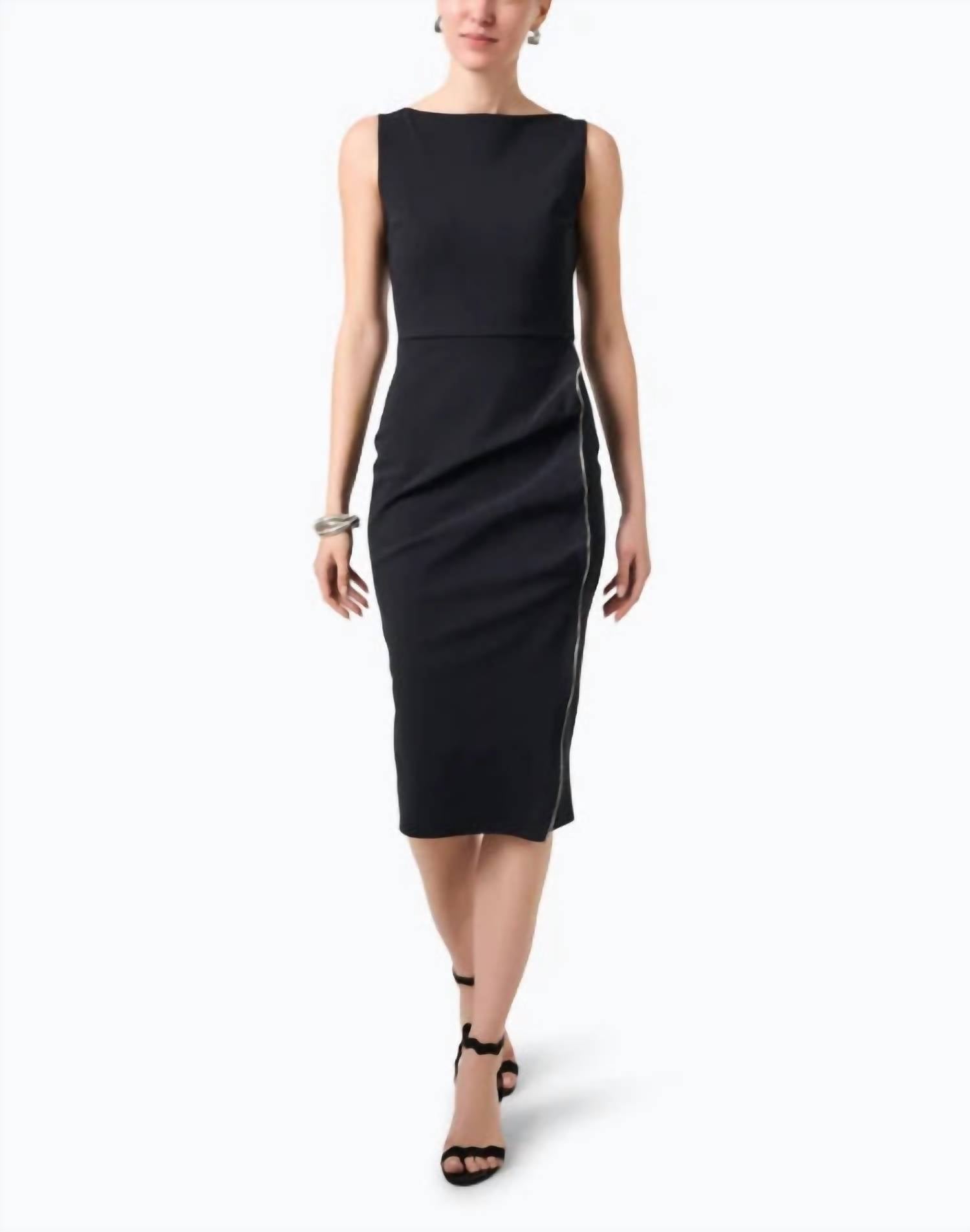 Chiara Boni - Branka Boat Neck Zipper Dress