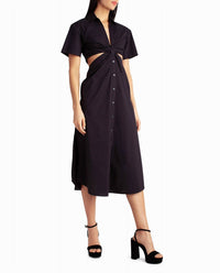 Nicole Miller - Caroline Poplin Midi Shirt Dress