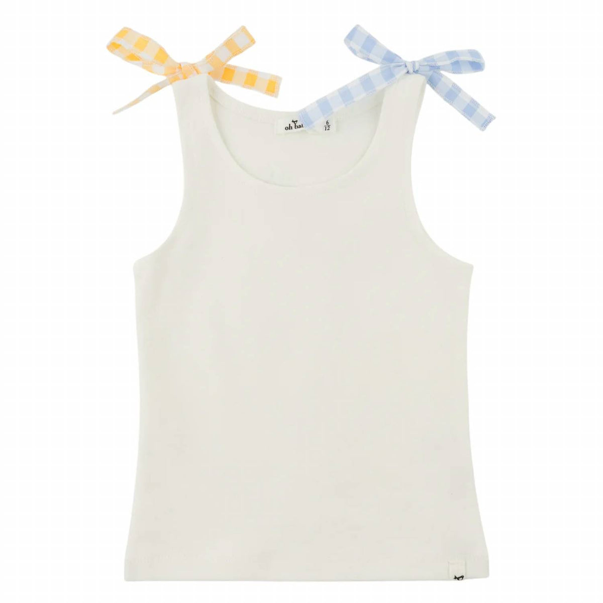 Oh Baby! - Kids Oyster Checks Bow Joy Tank