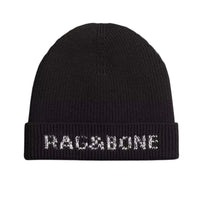 Rag & Bone Women's Margo Beanie in black multi - women's hat